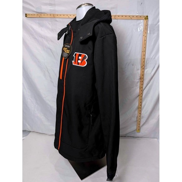 NFL Cincinnati Bengals~ Black/Orange~ All Weather Soft Shell Coat~ Men's Large